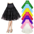 Miniatyrbild 1 av 5: 26" retro underkjol/50s Swing Vintage underkjol/rockabilly Tutu/fancy nätkjol CNMR White Small-Medium 6-14