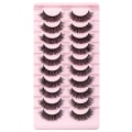 Miniatyrbild 1 av 11: 10 Par Mink Ögonfransar 3D Mink Fransar Tjocka Handgjorda Helremsa Fransar Grymhetsfria Mink Fransar Lösögonfransar Makeup C
