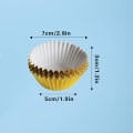 Miniatyrbilde 2 av 5: 100 stk. rosegull Cupcake-former Standard fettsikre