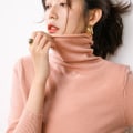 Miniatyrbilde 3 av 5: Kvinner Strikket Høst Vinter Genser Pile Krage Inner Bottoming Skjorte Ensfarget Genser White XL