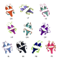 Miniatyrbilde 2 av 11: Todelt sett for dame med string-badedrakt Triangel-BH Topp med bikinibunn Sexy triangel-bikini badedrakt Rose red L