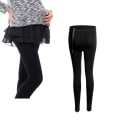 Miniatyrbillede 2 af 11: Graviditet Komfortabel Justerbar Tyk Gravid Bomulds Leggings Bukser Varmere Black