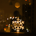 Miniatyrbild 4 av 5: Batteridriven varmvit, jul LED-ljus Bell + Snowflake