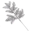 Miniatyrbild 1 av 5: 10 st konstgjorda julglitterormbunksblad, simulerad trädgren spray julgransprydnad, DIY julkrans