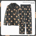 Miniatyrbild 3 av 6: Sovkläder Pyjamas Dam vår och höst bomull långärmad tunn L