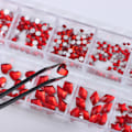Miniatyrbillede 5 af 10: 12 Gitterboks Neglekunst Diamant Rhinestones STIL C STIL C
