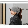 Miniatyrbild 2 av 5: 4 färger Dammode Scarf&hatt med dubbla ändamål Scarfmössa Ny enfärgad Hålla varm Peak Cap Casual Tide Höst Vinter Åkerfräken Kepsar Varma och tjocka Red