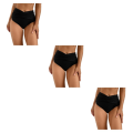 Miniatyrbillede 3 af 5: 1/2/3 Dame badebukser Pool Party Dame badetøj Snorkling Black S 3PCS