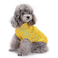 Miniatyrbillede 3 af 5: Kæledyrssweater, Turtleneck Strikket Jumper Hundetrøje Varm Frakke Sød Hvalp Kattetøj yellow xl