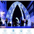 Miniatyrbillede 3 af 5: Soldrevne lyskæder, Solar Fairy Lights, 12 meter 100 LED'er / 8 tilstande, vandtæt kobbertrådsbelysning (blå, 2-pak)