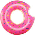 Miniatyrbilde 1 av 7: Donut Badeleker Oppblåsbare Donut Flåter Ringer for voksne Svømmebassengfest Strawberry 120cm