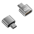 Miniatyrbild 1 av 11: USB-C Type C Hane till USB 3.0 Type A Hona OTG Adapterkabel 2024 Konverterare T4I6  Silvery typec