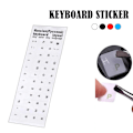 Miniatyrbild 2 av 11: Ryska tangentbordsstickers Transparenta Röda Bokstäver Dator Laptop red one-size