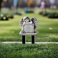 Miniatyrbild 6 av 11: Carroterr Trädgårdsängelstaty, Ängel Gravsten Minnesplatta