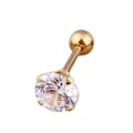 Miniatyrbild 5 av 11: Glamourösa Kristallstenar Stud Örhänge Titanstål Kroppspiercing Silver 3mm
