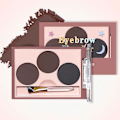 Miniatyrbild 6 av 11: Naturlig 4-färgad Ögonbrynspulverpalett Vattentät Makeup Ögonbryn 03#  5g