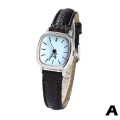 Miniatyrbild 8 av 11: Män Mode Casual Lyx Läderrem Quartz Business Wrist Wa Silver Black One size