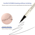 Miniatyrbild 8 av 11: Eyeliner Penna Vattentät Långvarig Snabbtorkande Liggande Silkesmask Penna Flytande Eyeliner 01 Black One size