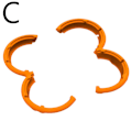 Miniatyrbild 9 av 11: Skyddande propellerkåpa för DJI NEO - Antikollision och antiskrapskydd Orange for Dji Neo