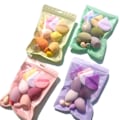 Miniatyrbild 5 av 11: 11 st Sminksvamp Set Makeup Ägg Tumme Puderpuff Mini Puff Bomullspuder A4E5 green 11pcs