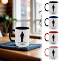 Miniatyrbild 6 av 11: Kvinnor Stärker Det Var Aldrig En Klänning Motiverande Tvåfärgad Kaffekopp Red 11oz