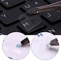 Miniatyrbild 11 av 11: Ryska tangentbordsstickers Transparenta Röda Bokstäver Dator Laptop white one-size