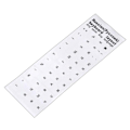 Miniatyrbild 4 av 11: Ryska tangentbordsstickers Transparenta Röda Bokstäver Dator Laptop black one-size