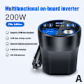 Miniatyrbild 1 av 11: Bilströminverter 24V/12V till 220V LED digital display 4 USB-portar Blue No Digital display