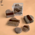Miniatyrbild 11 av 11: Puderpuff Choklad Puderpuff Kudde Flockig Löspuder double-sided non latex puff 1pc