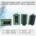Miniatyrbild 2 av 11: TPM 2.0 Krypteringssäkerhetsmodul Fjärrkort Windows 11 Uppgraderingsmodul Lot E4 For MSI 14Pin LPC One-size