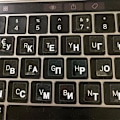 Miniatyrbild 8 av 11: Ryska tangentbordsstickers Transparenta Röda Bokstäver Dator Laptop red one-size
