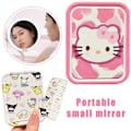 Miniatyrbild 2 av 11: Cartoon Söt Bärbar Liten Smink Spegel Bärbar Vikbar Make pink 1pcs