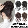 Miniatyrbild 2 av 11: Lockigt Messy Bun Hårfäste Scrunchie Updo Hästsvans Hårförlängning black one size