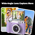 Miniatyrbild 6 av 11: 4K Digitalkamera för Fotografering Autofokus, Portabel Retro Kamera Pink 1 set