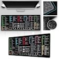 Miniatyrbild 2 av 11: Excel-fuskarkort för skrivbord, Excel-genvägar för musmatta, tangentbord 300*800*3MMBlack 1pcs