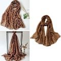 Miniatyrbild 2 av 11: Leopard Chiffon Scarf Strand Halsduk, Djurmönstrat Scarf Mode white 50*160cm