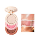 Miniatyrbild 7 av 11: Highlight Blush Contour, 3-i-1 Makeup-palett 6g 02# one size