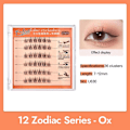 Miniatyrbild 11 av 11: UWN tolv stjärnbilder limfria lösögonfransar simulerade X7 Wildcat's lower eyelashes One size