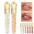 Miniatyrbild 2 av 11: USHAS Hot Matte Scepter Beauty Läppglans Guldglitter Långvarig #02 One size
