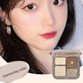 Miniatyrbild 4 av 11: Långvarig 4-färgad Highlighter Contouring Palette Makeup 3D B 01 Coconut Milk Brown 10g