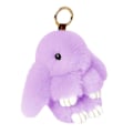 Miniatyrbild 9 av 11: Pompom Fluffy Lu-lu Kanin Nyckelring - Söt Kanin Handväska Nyckelring Purple One size