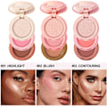 Miniatyrbild 3 av 11: Highlight Blush Contour, 3-i-1 Makeup Palette 6g 01# one size