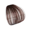 Miniatyrbild 9 av 11: Naturlig frans lugg clip i hårförlängning en bit äkta som människohår dark brown With sideburns
