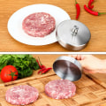 Miniatyrbild 11 av 11: Rostfri icke-klibbig hamburgare press hamburgare patty maker kit S one-size