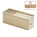 Miniatyrbild 11 av 11: Underkläder Förvaringslåda Organizer Avdelare Vikbar Garderob Förvaring Strumpor Underkläder. beigeA 7 grids