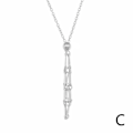 Miniatyrbild 1 av 11: Halsband med kristallstenhållare, kristallhängehållare, justerbar Silvery L