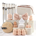 Miniatyrbild 9 av 11: 40 st Skönhetsverktyg Stort Kombinationsset Tvätta Ansikte Smink Komplett Set beige 36pcs