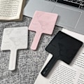 Miniatyrbild 3 av 11: Högkvalitativ Handspegel Enkel Fjäril Handspegel Smink Skönhetsspegel Z7c0 black One size
