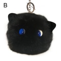 Miniatyrbild 11 av 11: Söt katt Nyckelring Pompom Ball Bag Charm Nyckelring Hänge Present s,1 G ONE-SIZE