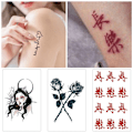 Miniatyrbild 4 av 11: Kreativ Clownros Tatueringssticker Röd Långvarig Wa style 1 1pcs